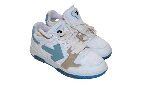 Off white blue - white, out